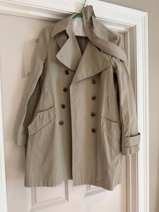 Theory Jackets & Blazers - Theory Beige Double-Breasted Trench Coat